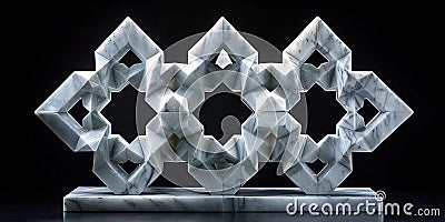 A geometric pattern in the style of the tesselia, where the figures are repeated and intersec Stock Photo