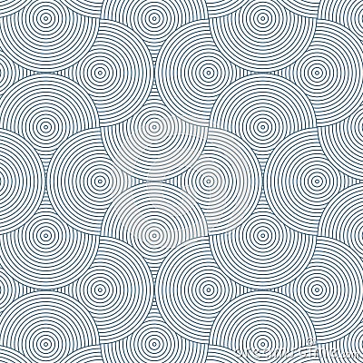 Geometric pattern vector. Geometric simple fashion fabric print. Vector repeating tile texture. Overlapping circles funky Vector Illustration