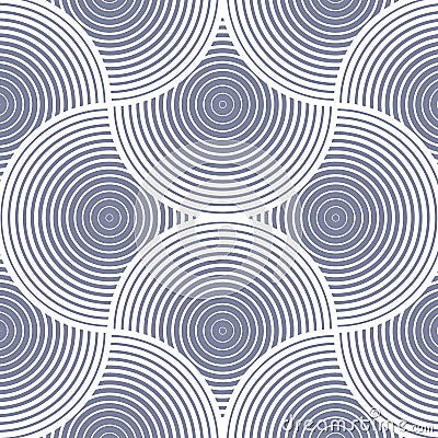 Geometric pattern vector. Geometric simple fashion fabric print. Vector repeating tile texture. Overlapping circles Vector Illustration
