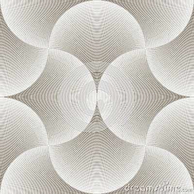 Geometric pattern vector. Geometric simple fashion fabric print. Vector repeating tile texture. Overlapping circles funky theme Vector Illustration
