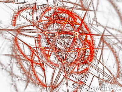 Geometric patterns. Abstract Magic energy multicolored fractal. 3D rendering. Stock Photo
