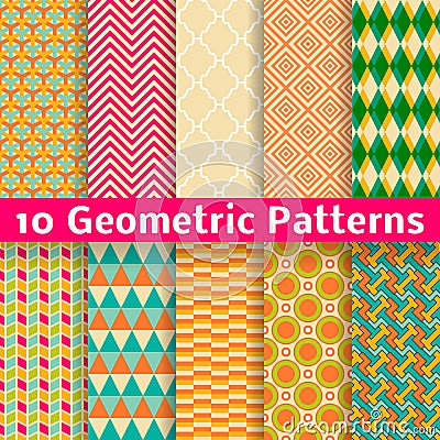 Geometric patterns (tiling). Set of vector Vector Illustration