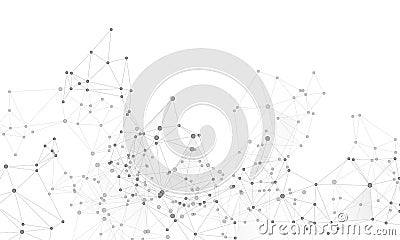 Gometric plexus structure cybernetic concept. Vector Illustration