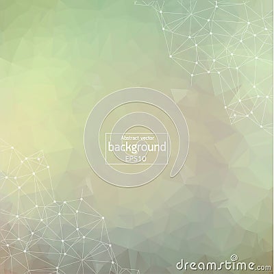 Geometric Polygonal background molecule and communication. Connected lines with dots. Minimalism background. Concept of the scienc Vector Illustration