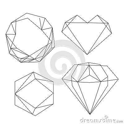 Geometric frames set Vector Illustration