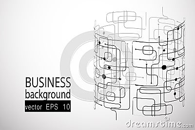 3d lines background abstract technology. Geometric figure. Stock Photo