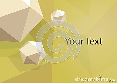 Geometric polyhedrons on a yellow background Vector Illustration