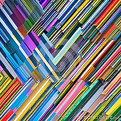 356 Geometric Prism: A modern and geometric background featuring a prism of geometric shapes in vibrant and harmonious colors th Stock Photo