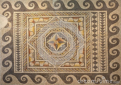 Geometric roman mosaic Stock Photo