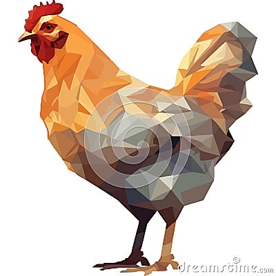 Geometric rooster design Vector Illustration