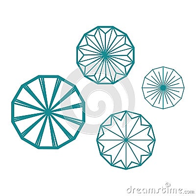 geometric round shape rings abstract circle logo vector design graphic element Vector Illustration