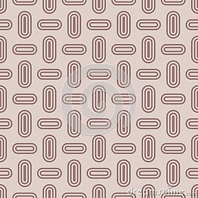 Geometric seamless background. Brown wallpaper with oval elements Vector Illustration