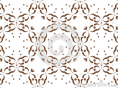 Geometric seamless background with shape abstract and kaleidoscope square repetition. Abstract white and brown gradient background Stock Photo