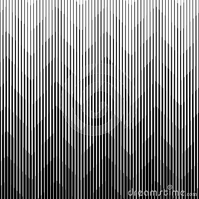 Geometric seamless border. Gradient pattern. Halftone linear texture. Abstract line gradation for design prints. Modern intricate Vector Illustration