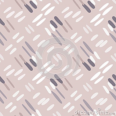 Geometric seamless pattern with dash line. Diagonal line shapes endless wallpaper. Doodle stripe backdrop Cartoon Illustration