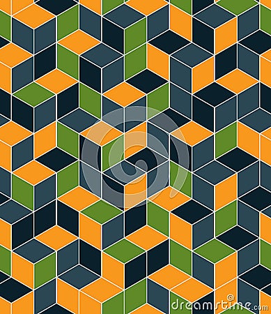 Geometric seamless pattern, endless colorful vector regular back Vector Illustration