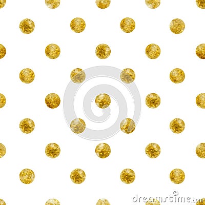 Geometric Seamless pattern of golden sequins Vector Illustration