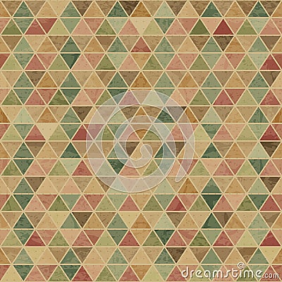 Geometric seamless pattern with a grunge texture Vector Illustration