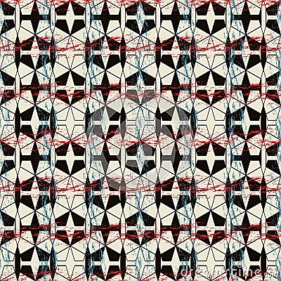 Geometric seamless repeat pattern. Vector illustration. Vector Illustration