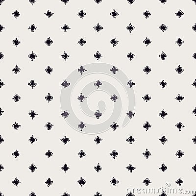 Geometric seamless pattern. Minimal blot print, simple splash background for fabric, wrapping design. Vector texture Vector Illustration