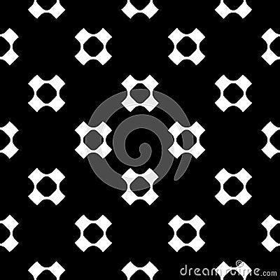 Geometric seamless pattern, perforated crosses Vector Illustration