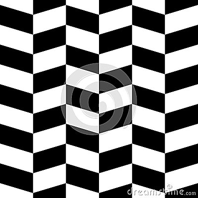 Geometric seamless pattern. Repeated abstract black geometry patern white background. Simple diagonal shape. Repeating monochrome Vector Illustration
