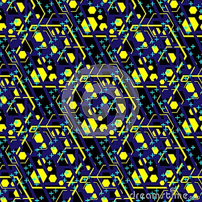 Geometric seamless pattern sport dark background Vector Illustration