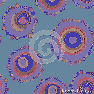 Geometric seamless pattern,texture with perfectly contacting nested circles with different size colors.Repeating pattern with Stock Photo