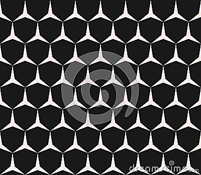 Geometric seamless pattern with triangles, hexagons. Vector Illustration