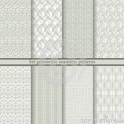 Geometric seamless patterns Vector Illustration