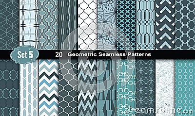 Geometric Seamless Patterns.vector Vector Illustration