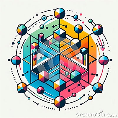 are geometric sequences exponential functions Generative ai for illustrati Cartoon Illustration