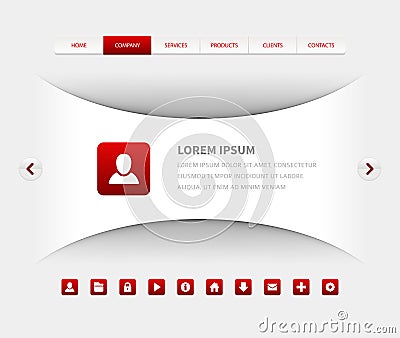 Geometric shape landing page user interface infographic business data information realistic vector Vector Illustration