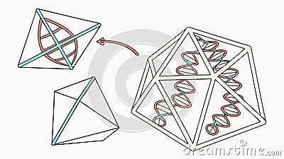 Geometric shapes diagram, 3D shapes, math geometry, and educational infographic vector design Generative AI Vector Illustration