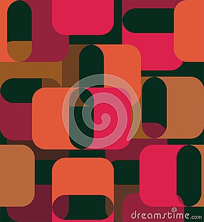 Geometric shapes in the sixties style Stock Photo