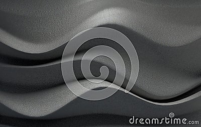 Geometric shapes structure abstract interior design. Concrete wall background. 3d rendering wave wall Stock Photo
