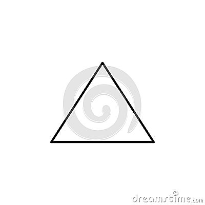 Geometric shapes, triangle icon. Simple line, outline vector 3d figures icons for ui and ux, website or mobile application Stock Photo
