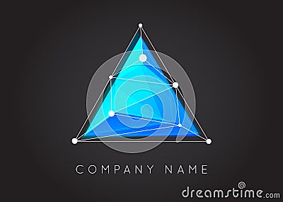 Geometric Shapes Unusual and Abstract Vector Logo. Polygonal Co Vector Illustration