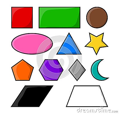 Geometric shapes vector symbol icon design. Vector Illustration