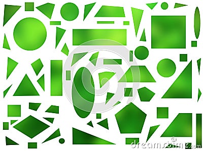 Geometric shapes on a white background Stock Photo