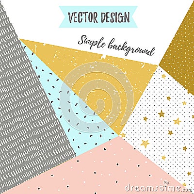 Geometric simple textured universal background. Vector illustration. Vector Illustration