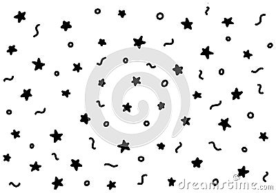 Geometric star pattern handdrawn Vector Illustration