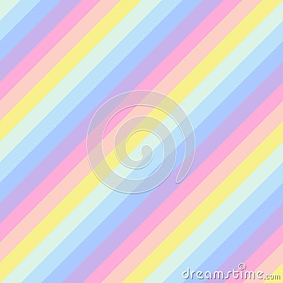 Geometric striped seamless background, pastel rainbow spectrum colors Vector Illustration