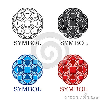 Geometric symbol or ornament for decoration Vector Illustration