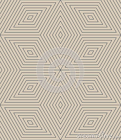 Geometric Textile Design Cozy Outline Seamless Pattern Vector Neat Background Vector Illustration