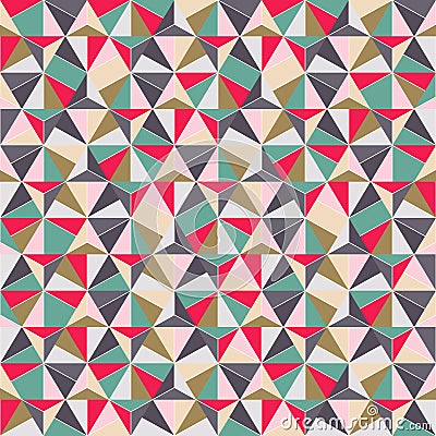 Geometric Triangle Shape Seamless Pattern Vector Illustration