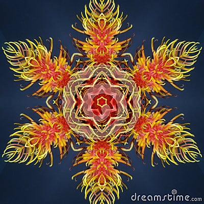 Geometric tribal round mandala pattern. Colorful patterned background. Ethnic kaleidoskope backdrop Stock Photo