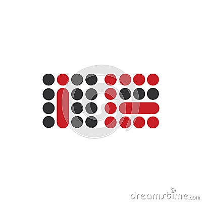Geometric vector logo. Oval shapes and dots emblem. Company emblem Vector Illustration
