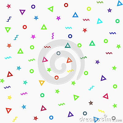 Geometric Vector pattern. Form a triangle, a star, a line, a circle Stock Photo