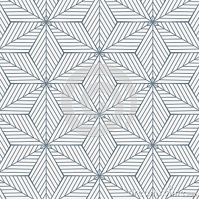 Geometric vector pattern, repeating linear diagonal angle on rhombus shape connected each, abstract star, flower. Vector Illustration